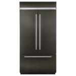 KitchenAid 24.2 Cu. Ft. 42" Width Built-In Stainless French Door Refrigerator Platinum Interior Design from Kings Outlet