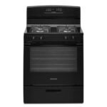Amana 5.1 Cu. Ft. Freestanding Gas Range Bake Assist Temps Black from Kings Outlet