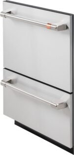 Café 24" Top Control Built-In Double Drawer Dishwasher Customizable Stainless Steel from Kings Outlet