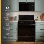 Whirlpool 1.1 Cu. Ft. Over-the-Range Microwave Flush Built-in Design Black from Kings Outlet