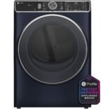 GE Profile 7.8 Cu. Ft. Stackable Smart Electric Dryer Steam Sanitize Cycle Sapphire Blue from Kings Outlet