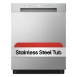 LG 24" Front Control Built-In Stainless Steel Tub Dishwasher SenseClean 52 dBA Stainless Steel from Kings Outlet