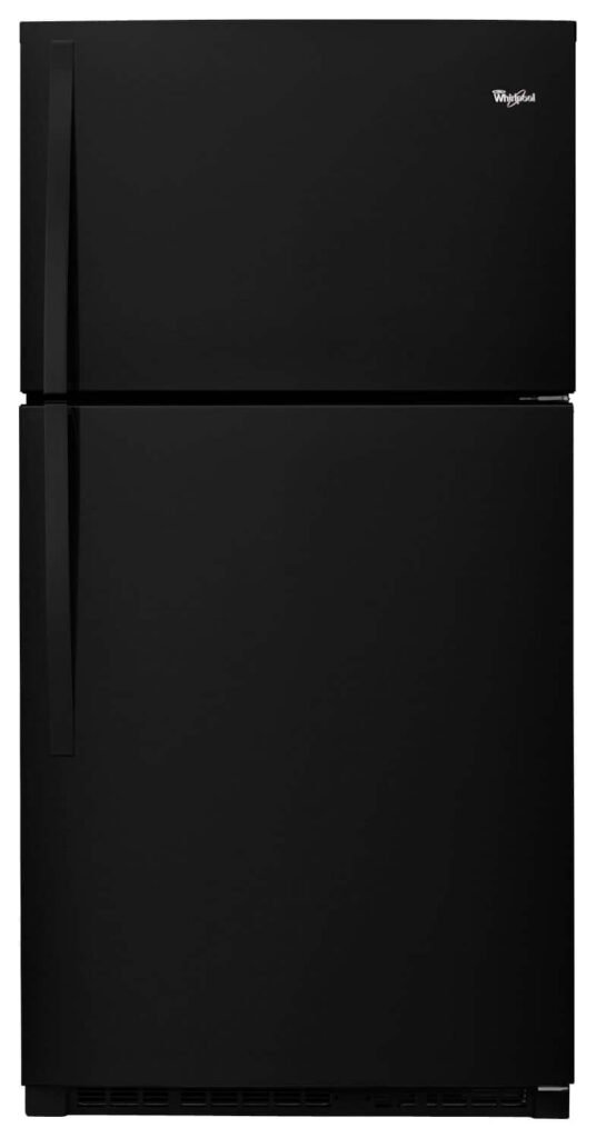 Whirlpool 21.3 Cu. Ft. Top-Freezer Refrigerator Black from Kings Outlet