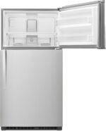 Whirlpool 21.3 Cu. Ft. Top-Freezer Refrigerator Monochromatic Stainless Steel from Kings Outlet