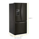 Whirlpool 20 Cu. Ft. Wide French Door Refrigerator Black Stainless Steel from Kings Outlet