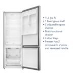 Insignia 11.5 Cu. Ft. Bottom Mount Refrigerator ENERGY STAR Certification Stainless Steel from Kings Outlet