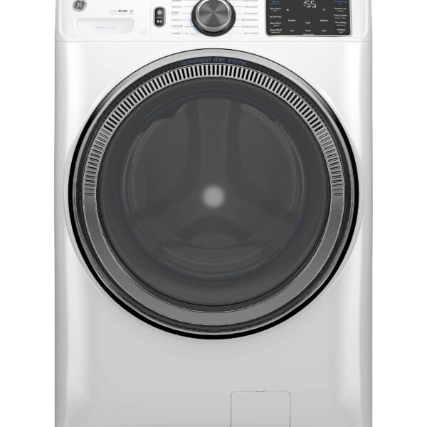 GE 5.0 Cu. Ft. Stackable Smart Front Load Washer Steam SmartDispense Odorblock Ultra Fresh from Kings Outlet