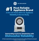 GE 24" Top Control Built-In Plastic Tub Dishwasher 3rd Rack Sanitize Cycle 50 dBA from Kings Outlet