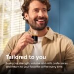 Philips 4400 Fully Automatic Espresso Coffee Machine LatteGo Milk Frother Black Chrome Black/Silver from Kings Outlet