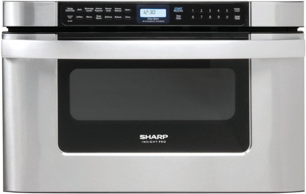 Sharp 1.2 cu ft 950W Drawer Microwave Sensor Cooking Stainless Steel from Kings Outlet