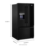 Maytag 25 Cu. Ft. French Door Refrigerator PowerCold Feature Black Black on Black from Kings Outlet