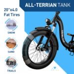 HiBoy EX6F Foldable Electric Bike 75 mi Max Operating Range 25 mph Max Speed from Kings Outlet