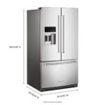KitchenAid 26.8 Cu. Ft. Standard-Depth French Door Refrigerator Exterior Ice Water Dispenser Stainless Steel from Kings Outlet