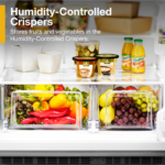 Whirlpool 20.5 Cu. Ft. Top-Freezer Refrigerator Frameless Glass Shelves Black from Kings Outlet