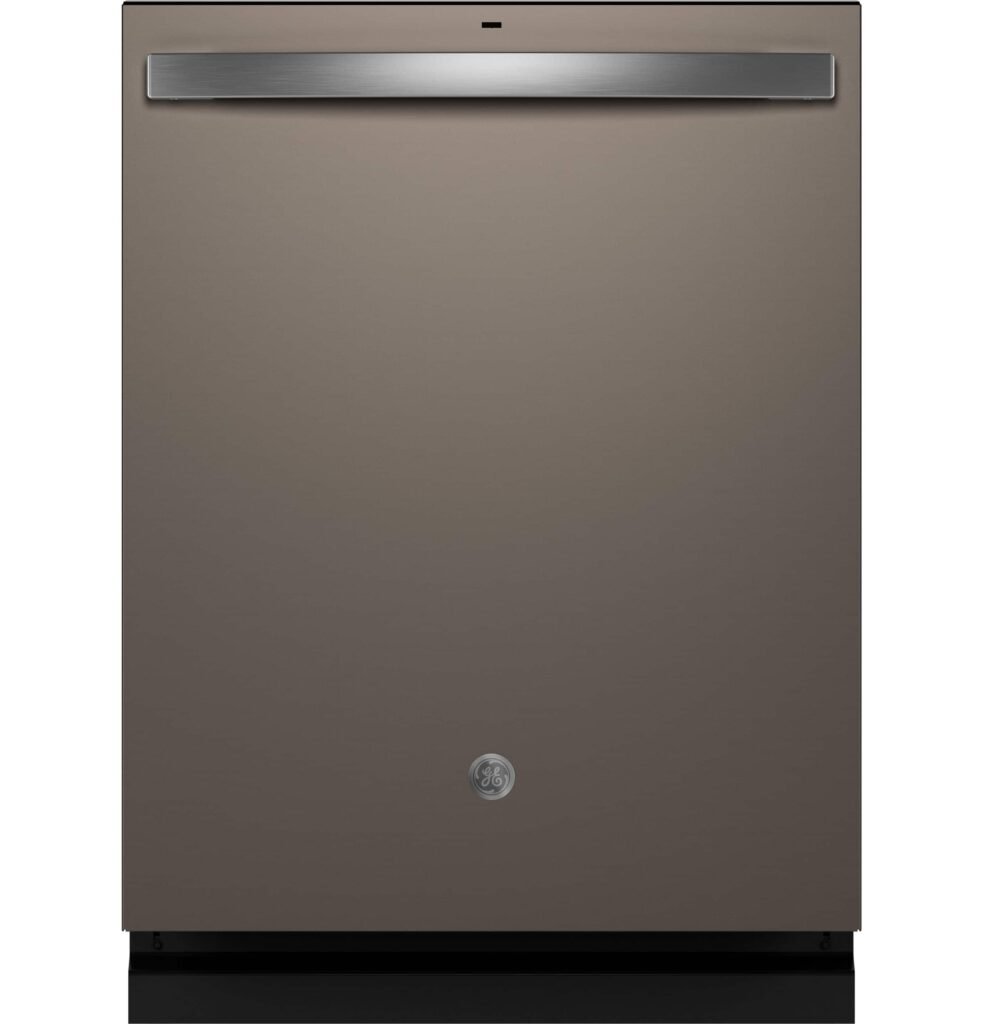 GE 24" Top Control Built-In Stainless Steel Tub Dishwasher 3rd Rack Sanitize Cycle 47 from Kings Outlet