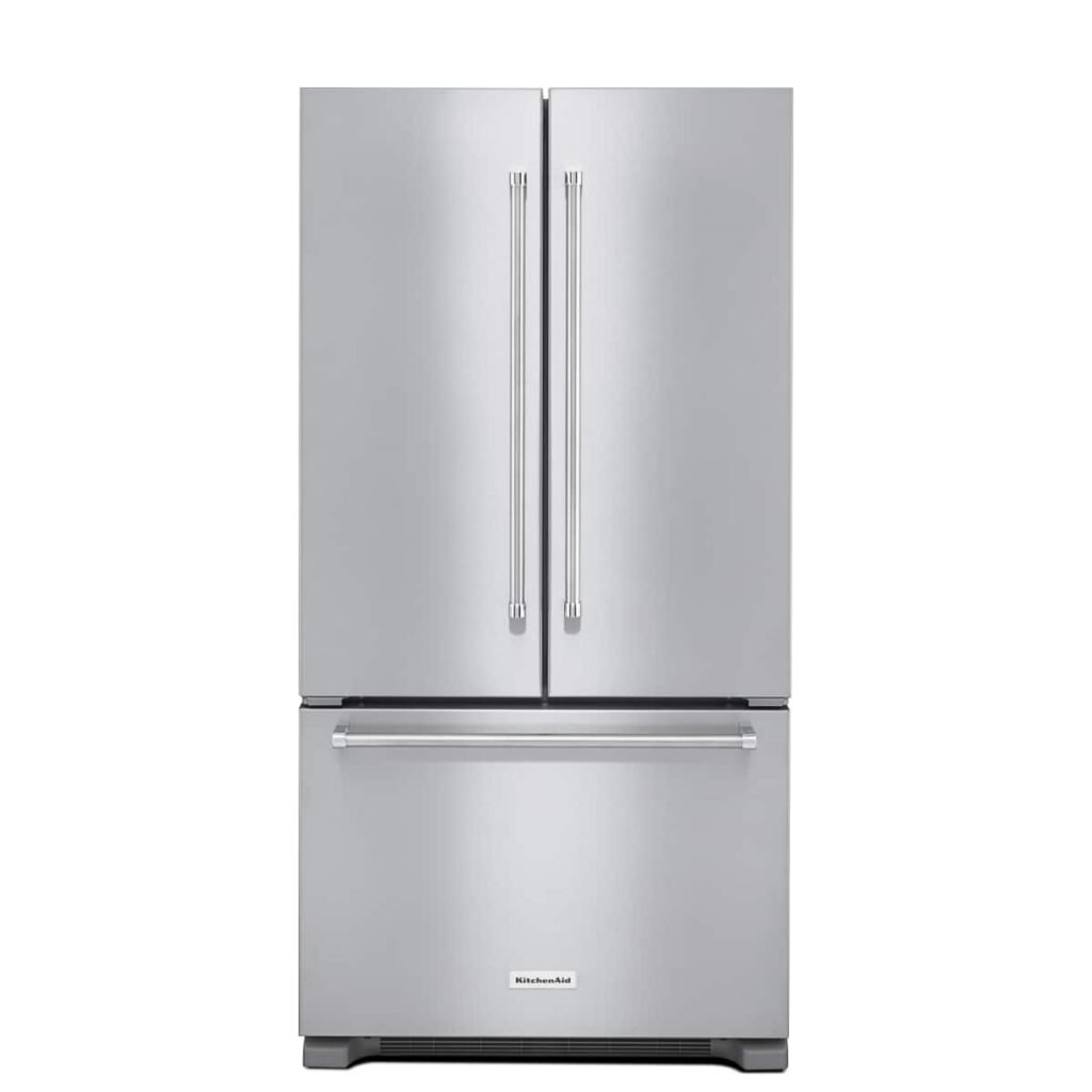 KitchenAid 22 cu. ft. 36-Inch Width Counter Depth French Door Refrigerator Interior Dispense Stainless from Kings Outlet