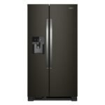 Whirlpool 21 Cu. Ft. Side-by-Side Refrigerator LED Interior Lighting Black Stainless Steel from Kings Outlet