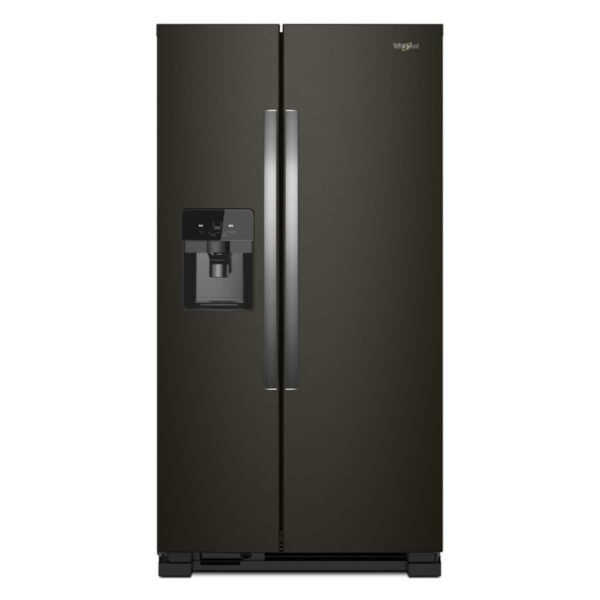 Whirlpool 21 Cu. Ft. Side-by-Side Refrigerator LED Interior Lighting Black Stainless Steel from Kings Outlet