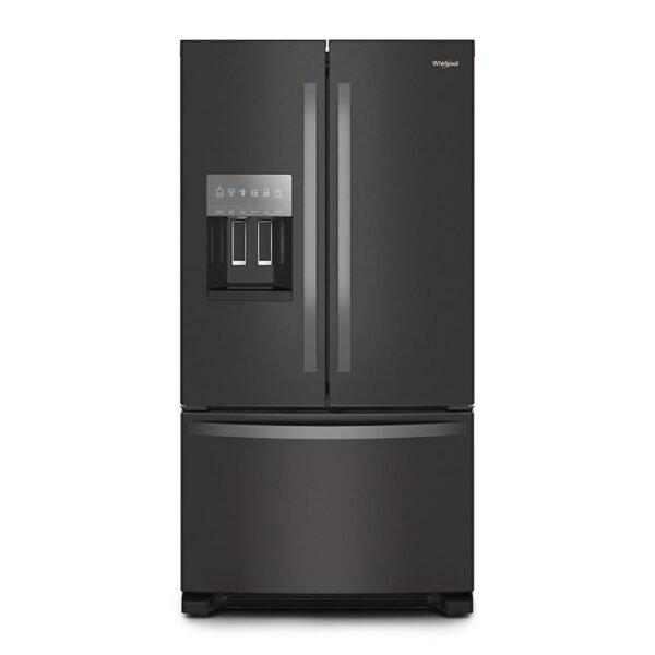 Whirlpool 24.7 Cu. Ft. French Door Refrigerator Elevated Deli Drawer Black Stainless Steel from Kings Outlet