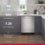 KitchenAid 24" Top Control Built-In Stainless Steel Tub Dishwasher 3rd Rack FreeFlex 44 dBA from Kings Outlet