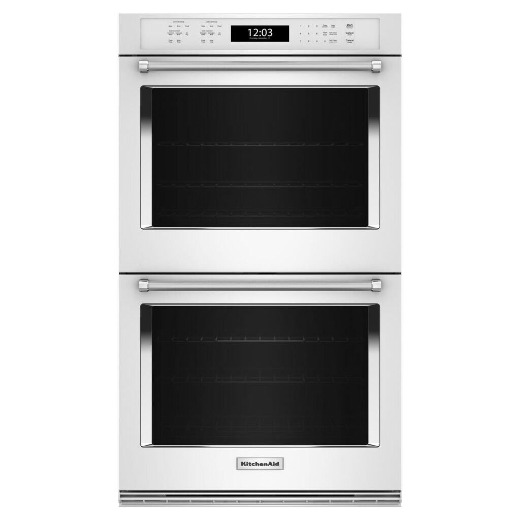 KitchenAid 30" Built-In Electric Convection Double Wall Oven Air Fry Mode White from Kings Outlet