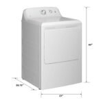 GE 6.2 Cu. Ft. Electric Dryer Shallow Depth Flat Back Design White from Kings Outlet