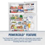 Maytag 20.5 Cu. Ft. Top Freezer Refrigerator PowerCold Feature White Ice from Kings Outlet