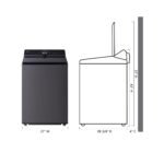 LG 5.5 Cu. Ft. High Efficiency Smart Top Load Washer EasyUnload Matte Black from Kings Outlet