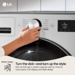 LG 5.0 Cu. Ft. High-Efficiency Stackable Smart Front Load Washer Steam TurboWash 360 Graphite from Kings Outlet
