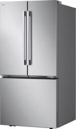 LG Standard Depth MAX 25.1 Cu. Ft. French Door Smart Refrigerator Glide N Serve from Kings Outlet