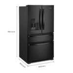 Whirlpool 24.5 Cu. Ft. French Door Refrigerator Two-Tier Freezer Storage Black from Kings Outlet