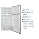 Insignia 14.2 Cu. Ft. Top-Freezer Refrigerator ENERGY STAR Certification Stainless Steel from Kings Outlet