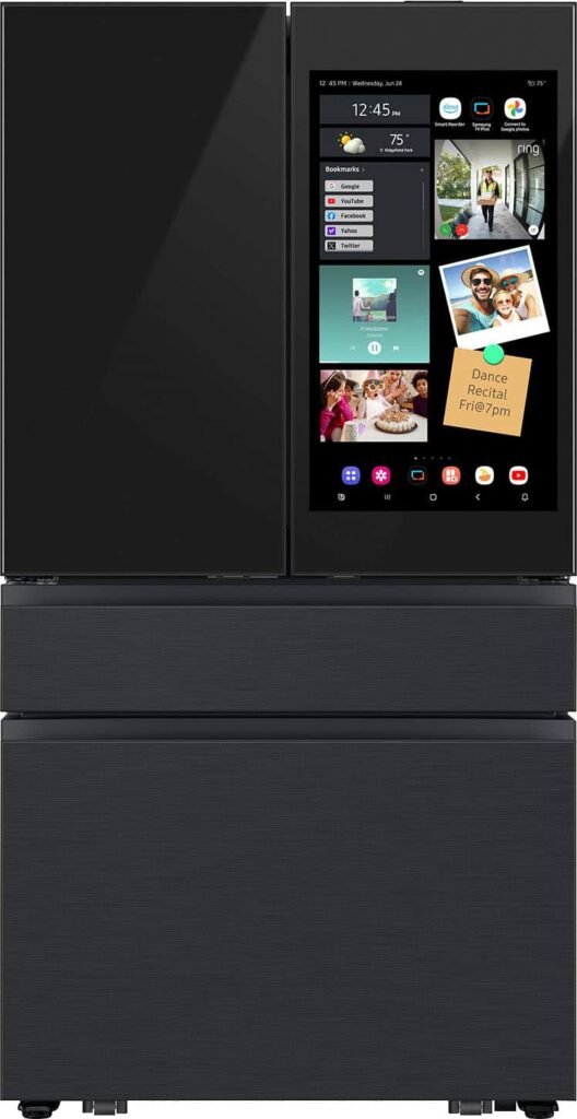 Samsung Bespoke 23 cu. ft. Counter Depth 4-Door French Door Refrigerator AI Family Hub+ from Kings Outlet