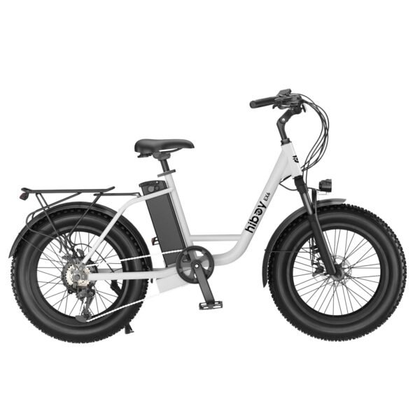 HiBoy EX6 Electric Bike 75 mi Max Operating Range 25 mph Max Speed White from Kings Outlet