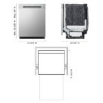 LG 24" Front Control Built-In Stainless Steel Tub Dishwasher SenseClean 52 dBA Stainless Steel from Kings Outlet