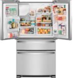 Whirlpool 25 Cu. Ft. Wide French Door Bottom Mount Refrigerator Two-Tier Freezer Storage Stainless from Kings Outlet