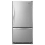 Whirlpool 18.7 Cu. Ft. Bottom-Freezer Refrigerator Spillguard Glass Shelves Monochromatic Stainless Steel from Kings Outlet