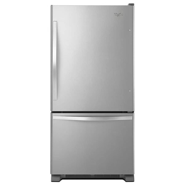 Whirlpool 18.7 Cu. Ft. Bottom-Freezer Refrigerator Spillguard Glass Shelves Monochromatic Stainless Steel from Kings Outlet