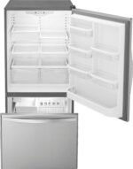Whirlpool 18.7 Cu. Ft. Bottom-Freezer Refrigerator Spillguard Glass Shelves Monochromatic Stainless Steel from Kings Outlet