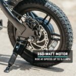 GoTrax Z4 SWIFT Foldable eBike 25mi Max Operating Range 15.5mph Max Speed Black from Kings Outlet