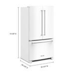 KitchenAid 20 cu. ft. 36-Inch Width Counter-Depth French Door Refrigerator Interior Dispense White from Kings Outlet