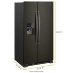 Whirlpool 25 Cu Ft. Wide Side-by-Side Refrigerator Black Stainless Steel from Kings Outlet