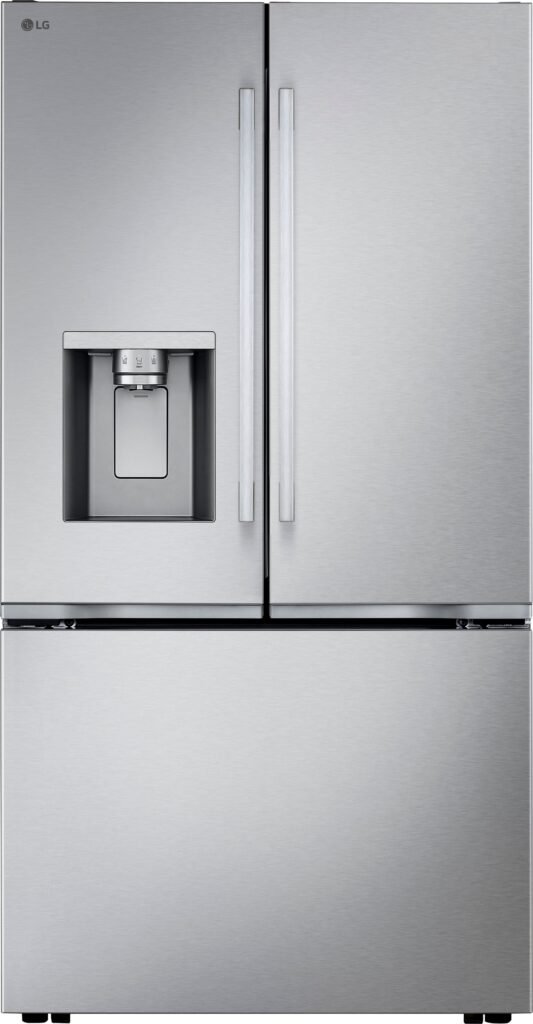 LG Counter-Depth MAX 23.7 Cu. Ft. French Door Smart Refrigerator Zero Clearance Stainless Steel from Kings Outlet