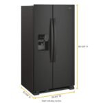 Whirlpool 21 Cu. Ft. Side-by-Side Refrigerator LED Interior Lighting Black from Kings Outlet