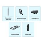 Lectric eBikes XP4 750 Step-Thru Foldable Long-Range eBike Max 85mi/28mph + LevelUp Rack/Seat Post/Elite from Kings Outlet