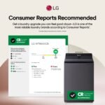 LG 5.5 Cu. Ft. High Efficiency Smart Top Load Washer EasyUnload Matte Black from Kings Outlet