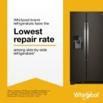 Whirlpool 25 Cu Ft. Wide Side-by-Side Refrigerator Black Stainless Steel from Kings Outlet