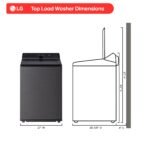 LG 5.0 Cu. Ft. High-Efficiency Smart Top Load Washer Easy Unload Platinum Black from Kings Outlet