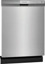 Frigidaire 24" Front Control Built-In Plastic Tub Dishwasher DishSense Sensor Technology 54 dBA Stainless from Kings Outlet