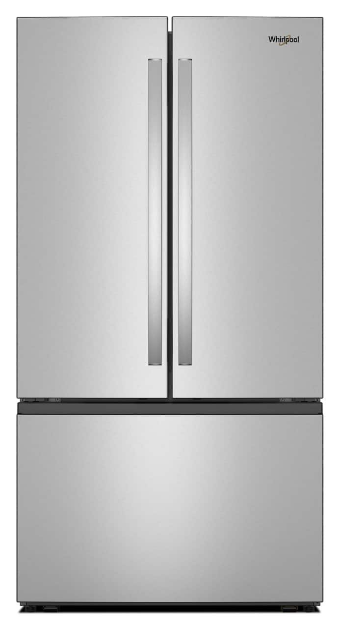 Kings Outlet Whirlpool 31 Cu.Ft. French Door Refrigerator Ice Maker Family-Sized Capacity Fingerprint-Resistant Stain... Whirlpool 31 Cu.Ft. French Door Refrigerator Ice Maker Family-Sized Capacity Fingerprint-Resistant Stainless Finish from Kings Outlet